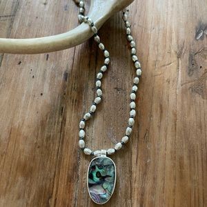 KENNETH COLE REACTION~SilverTone Abalone Necklace